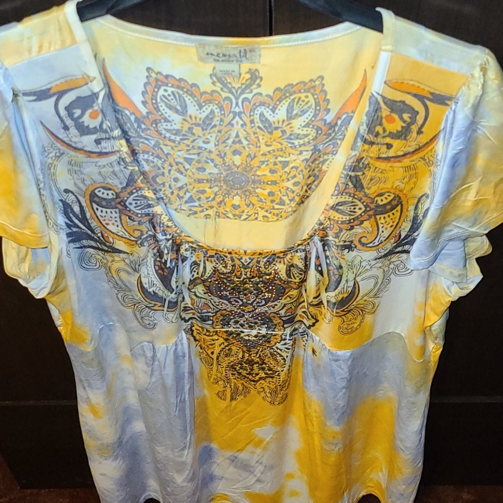 Tie-dye style blouse